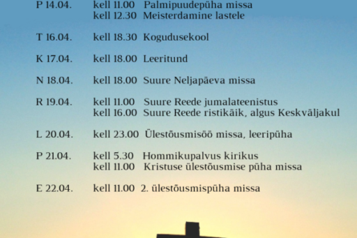 Suure nädala sündmuste kava