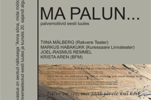 Ma palun – Luuleetendus 27.05. kl 19