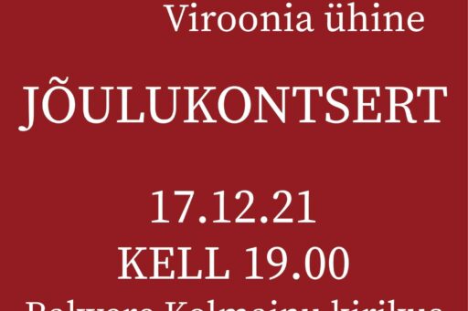 Rakvere Segakoor ja Viroonia laulavad kirikus 17. detsembril