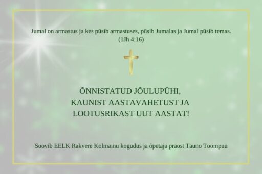 Õnnistatud jõulupühi!