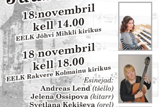 30 Juubelikontsert 18.nov. kell 18.00 Rakvere Kolmainu kirikus