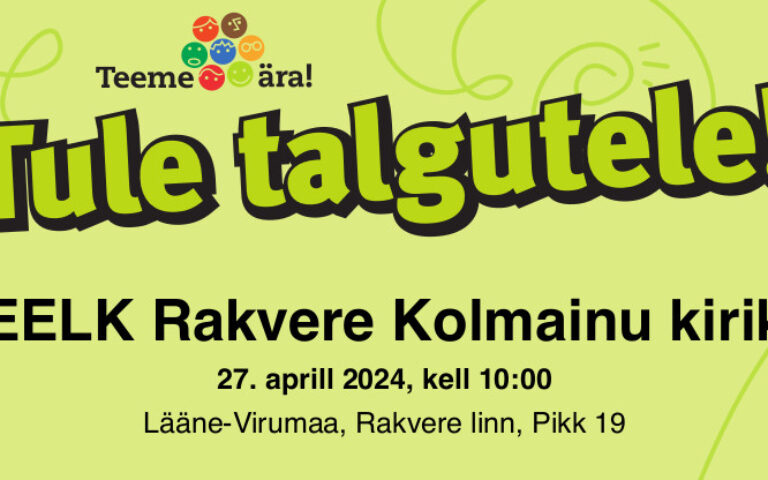 Talgupäev “Teeme ära” toimub kirikus 27. aprillil