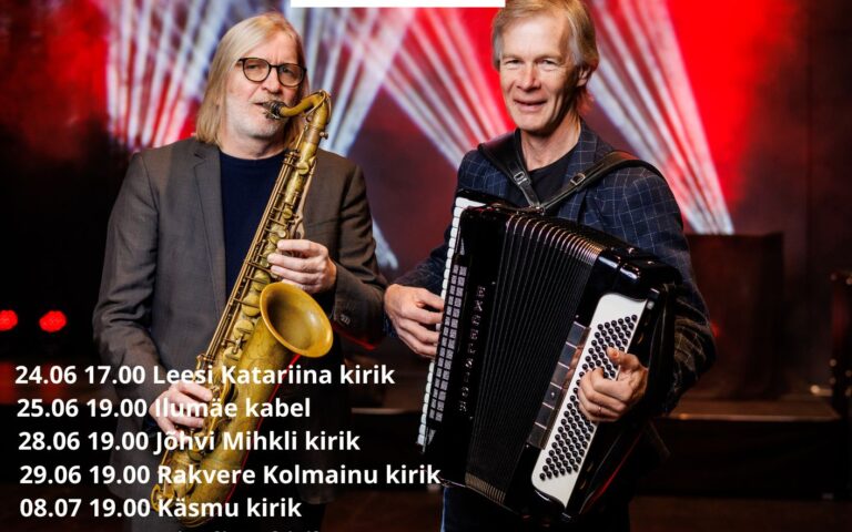 Villu Veski & Tiit Kalluste Põhjala saarte hääled      29.06 19.00 Rakvere Kolmainu kirik