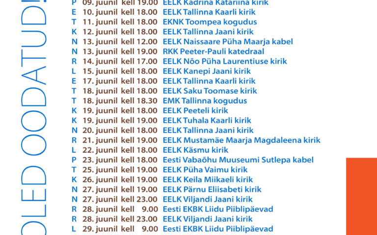 Taize palvused koos vendadega