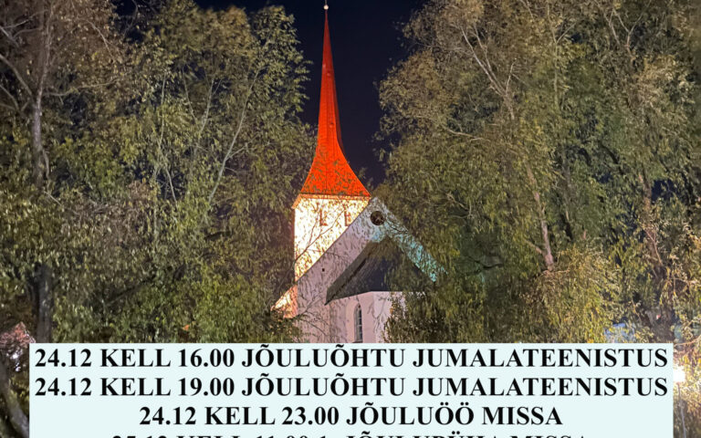 Jõuluteenistused Kolmainu kirikus