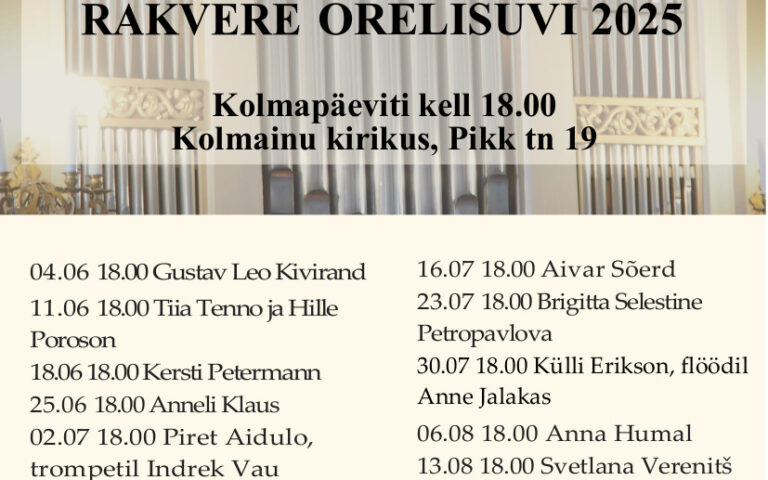 Rakvere orelisuvi 2025