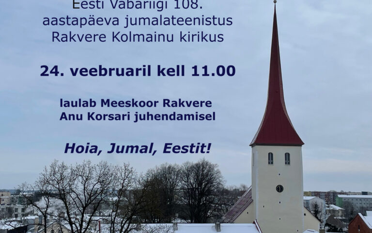 Eesti Vabariigi 108. aastapäeva jumalateenistus algab kell 11.00