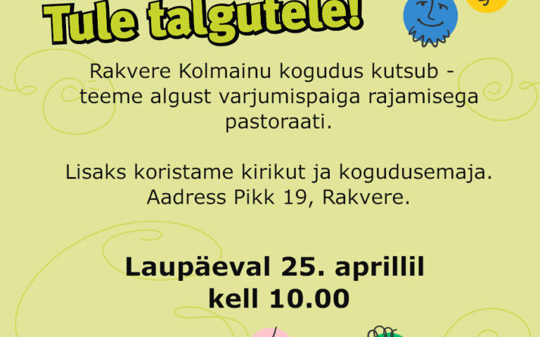 Teeme algust varjumispaiga rajamisega
